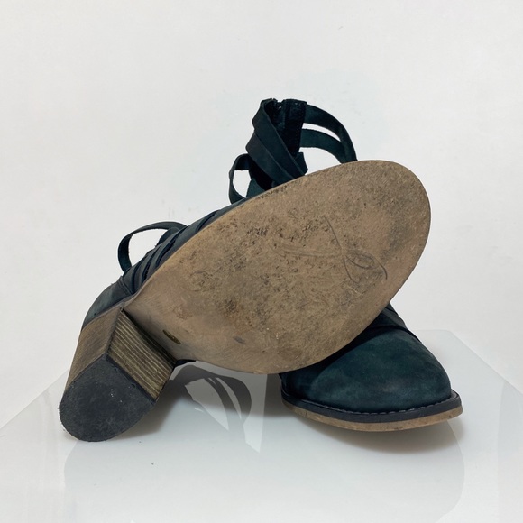 Free People Strappy Leather Boots, Size 38, EUC - Picture 5 of 8